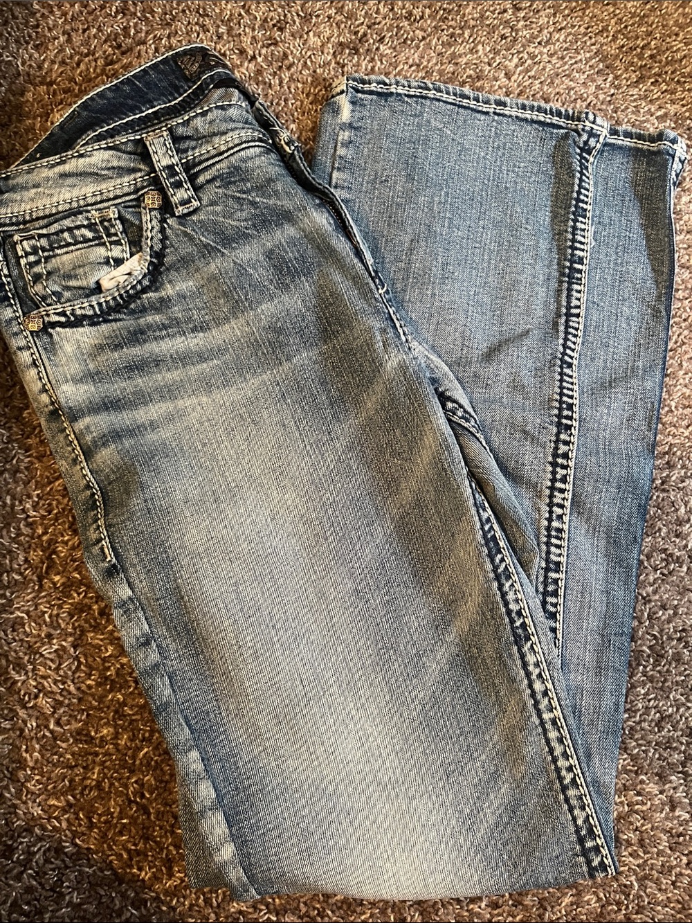 Silver Jeans Women’s Boot Cut Faded Blue Denim